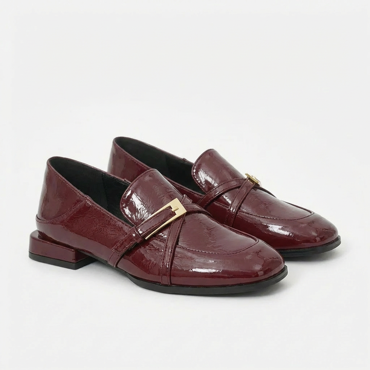 Padded Burgundy Loafers