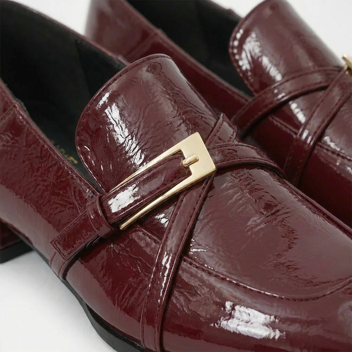 Padded Burgundy Loafers