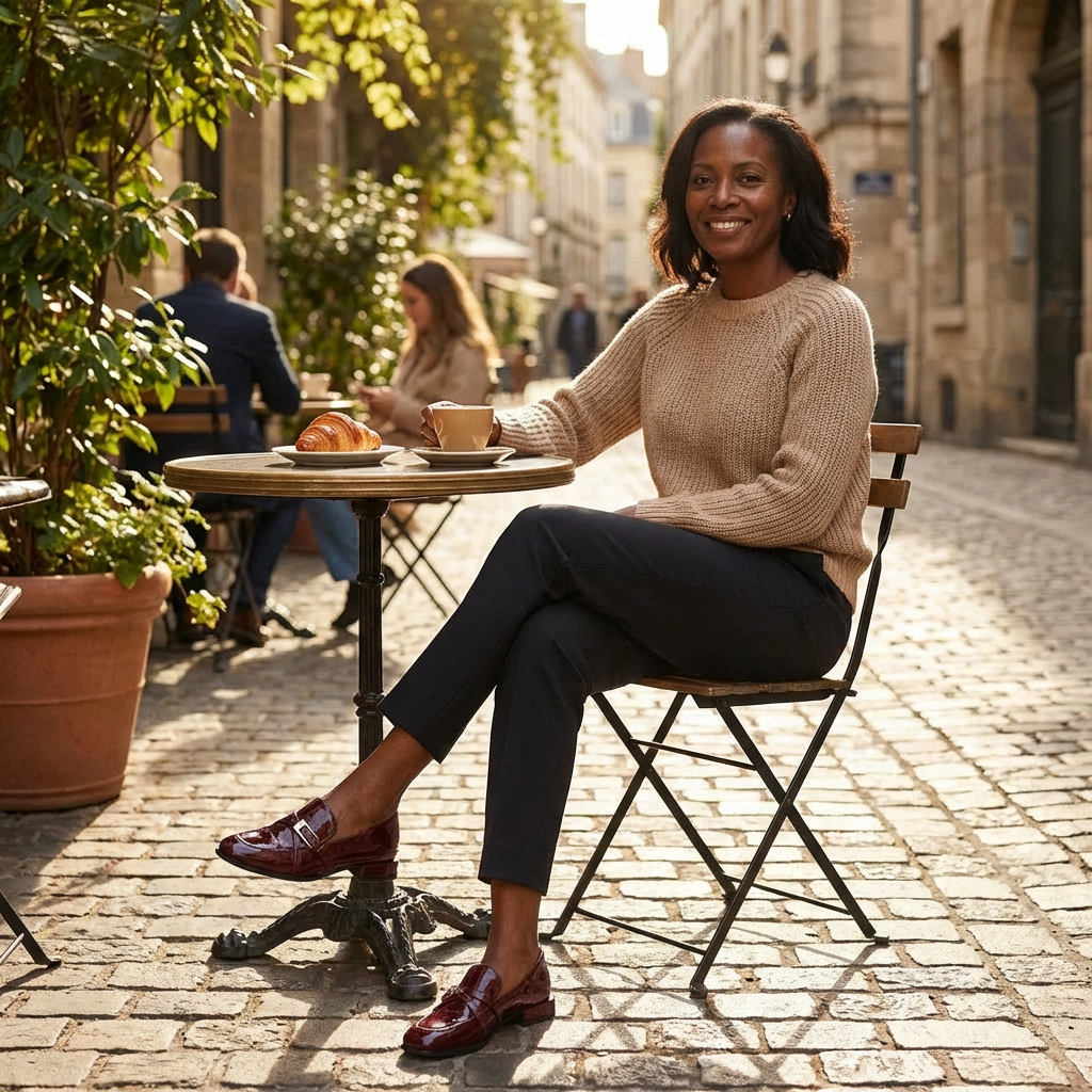 Padded Burgundy Loafers