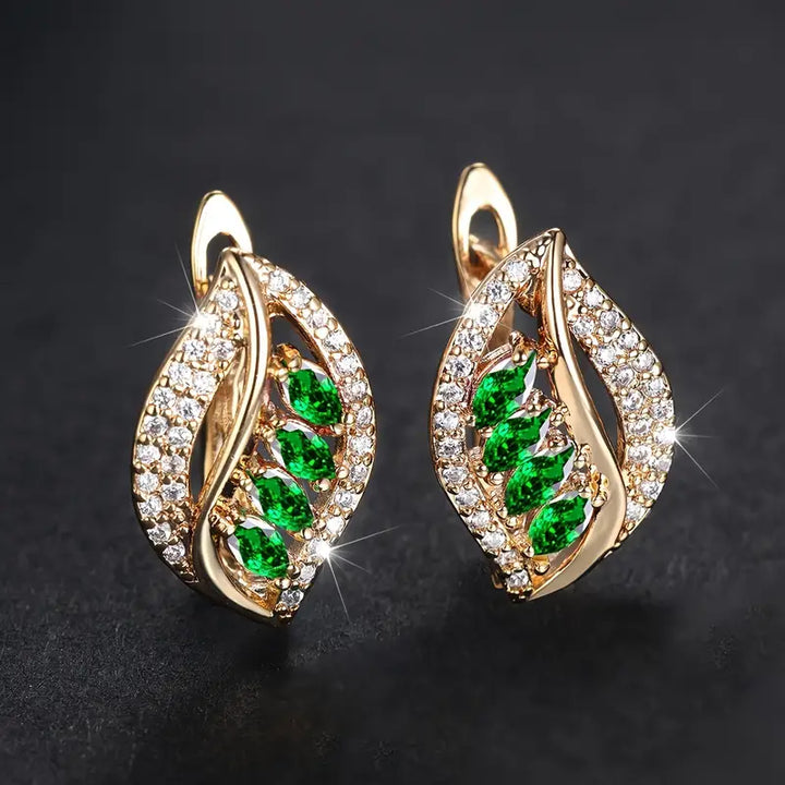 Verdant Island Earrings | Gold
