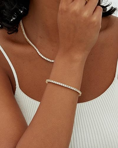 Lustra™ | Gold Moissanite Tennis Bracelet