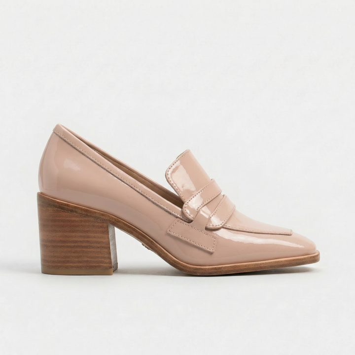 Oxford Patent Block Heel Loafers