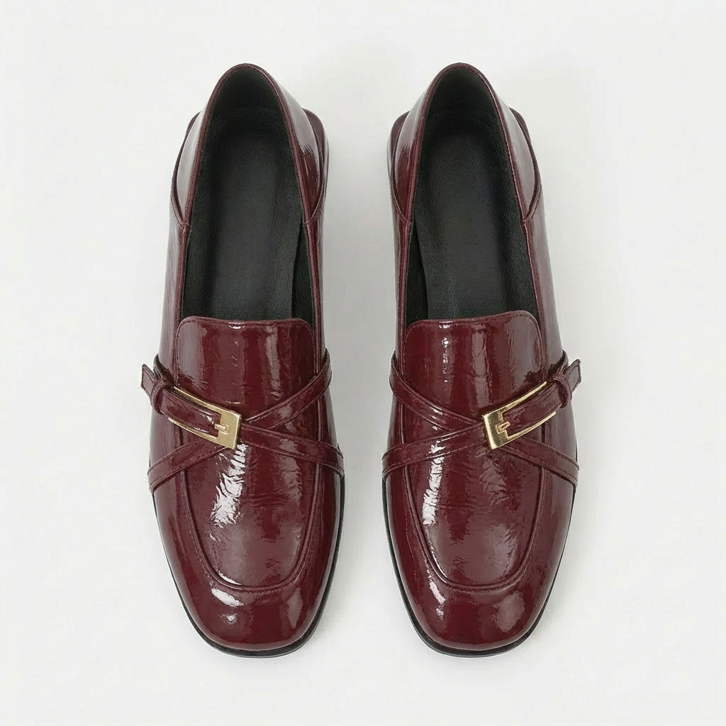 Padded Burgundy Loafers