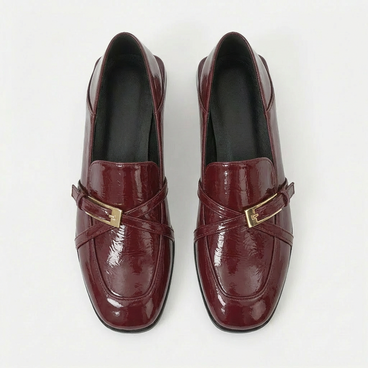 Padded Burgundy Loafers